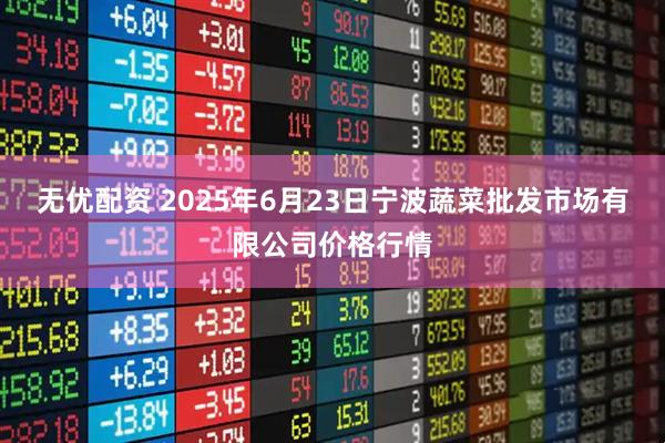 无优配资 2025年6月23日宁波蔬菜批发市场有限公司价格行情