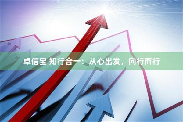 卓信宝 知行合一：从心出发，向行而行